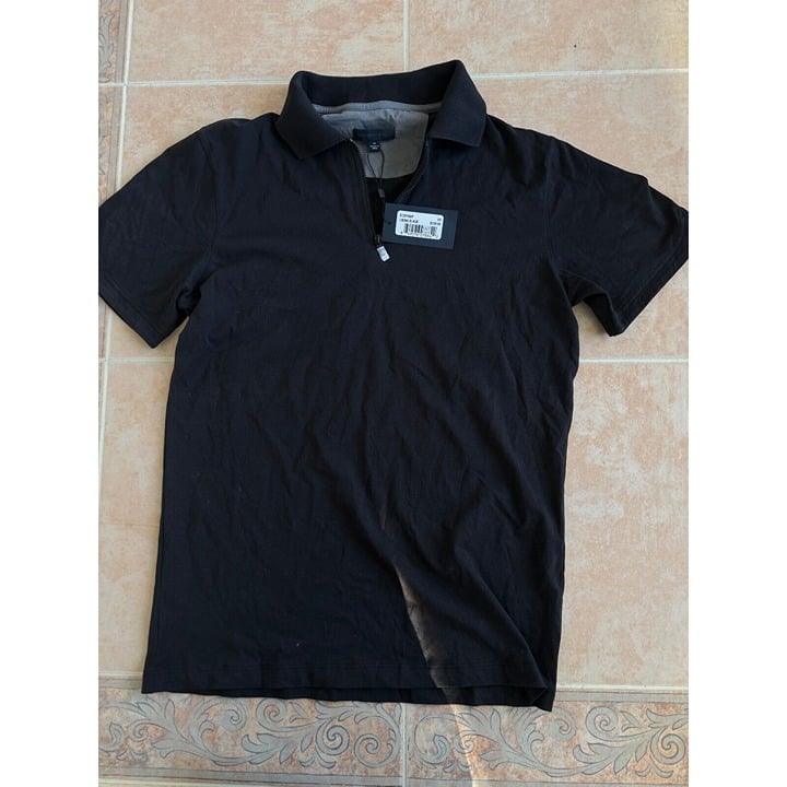 Zachary Prell Libani Black Zipper polo men size XS