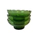 VTG EO Brody M2000 Scallop Edge Emerald Green Glass Ribbed Base Bulb Bowl 6.75
