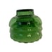 VTG EO Brody M2000 Scallop Edge Emerald Green Glass Ribbed Base Bulb Bowl 6.75
