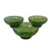 VTG EO Brody M2000 Scallop Edge Emerald Green Glass Ribbed Base Bulb Bowl 6.75