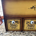 Vintage tin bread box canister set