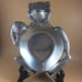 RH Macy & Company Aluminum Frog Tray Dish Silvertone Metalware Made In India