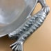 RH Macy & Company Aluminum Frog Tray Dish Silvertone Metalware Made In India
