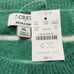 New women's J Crew Factory green striped crewneck sweater in extra-soft yarn