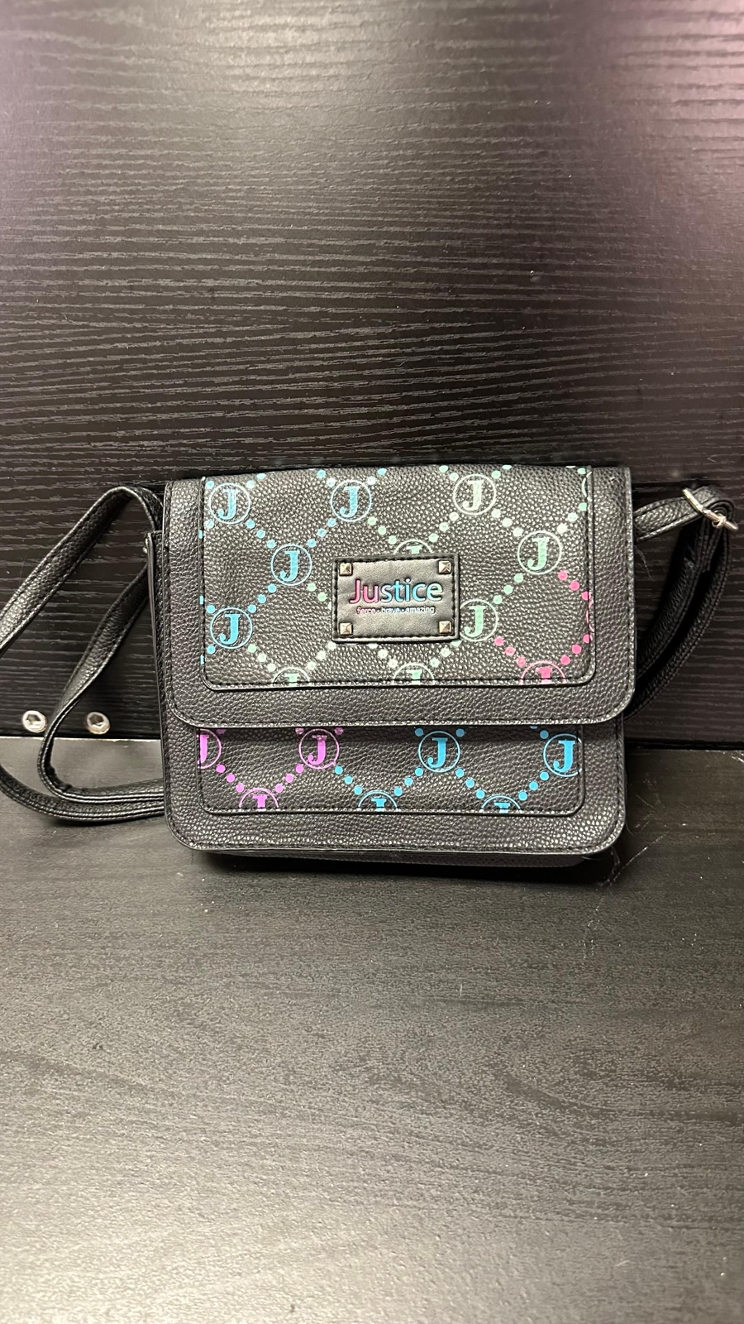 Justice Purse girl Crossbody/Shoulder Bag black Multicolor color