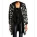 ALICE + OLIVIA KYLIE ZEBRA FAUX FUR COAT