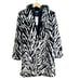 ALICE + OLIVIA KYLIE ZEBRA FAUX FUR COAT