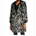 ALICE + OLIVIA KYLIE ZEBRA FAUX FUR COAT