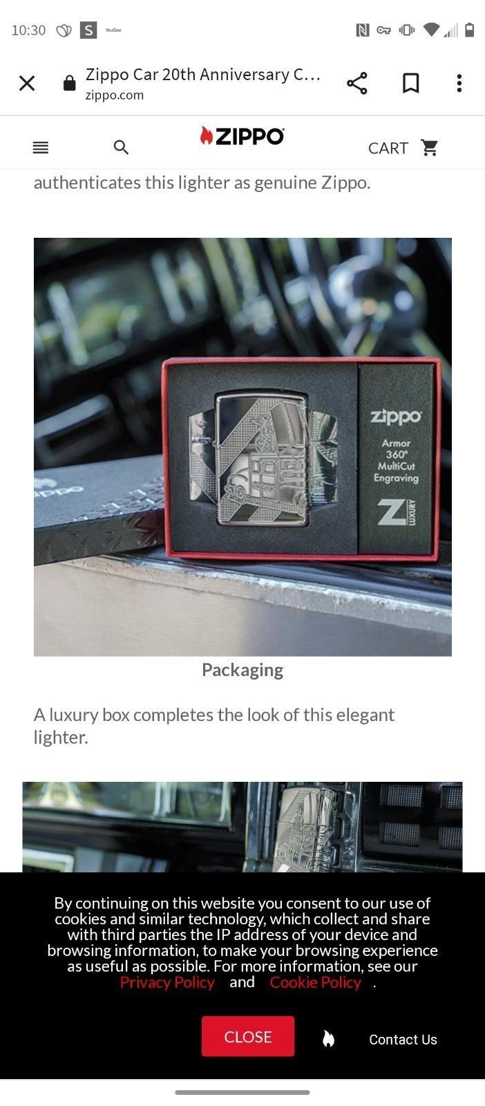 USA Made, Rare Zippo Car 20th Anniversary Limited Edition Only 1,000 Made!
