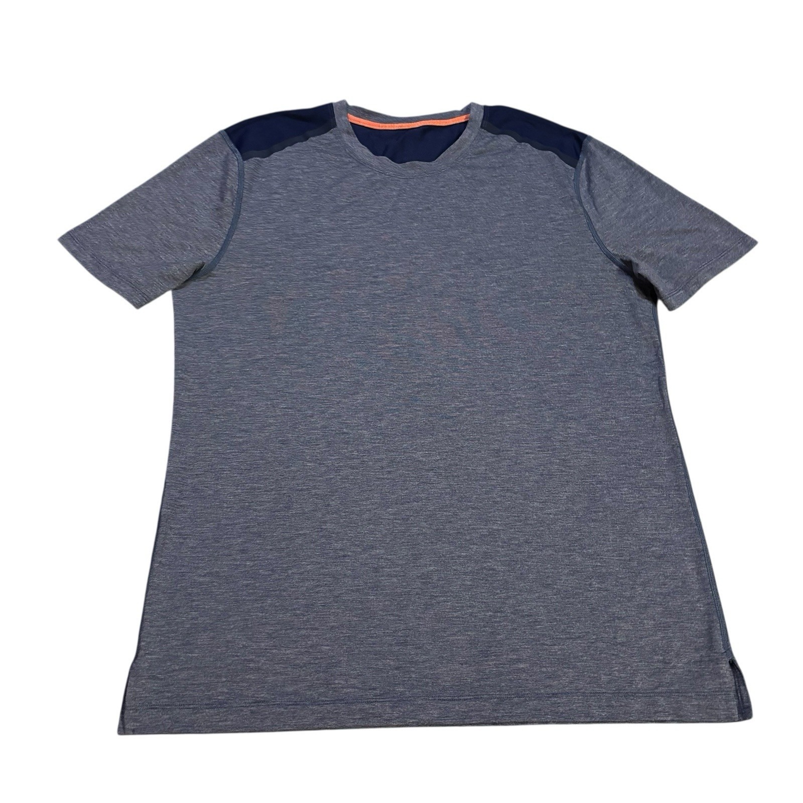 Lululemon Train and Gain Shirt Men Large Heathered Hero Blue Casual Athleisure