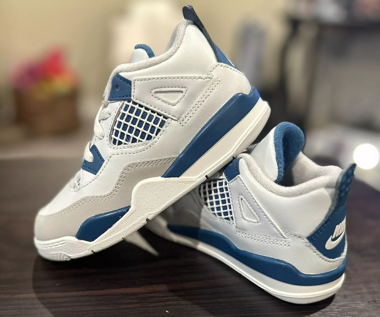 Baby/Toddler Size 10C - Nike AirJordan 4 Retro 2024 Military/Industrial Blue