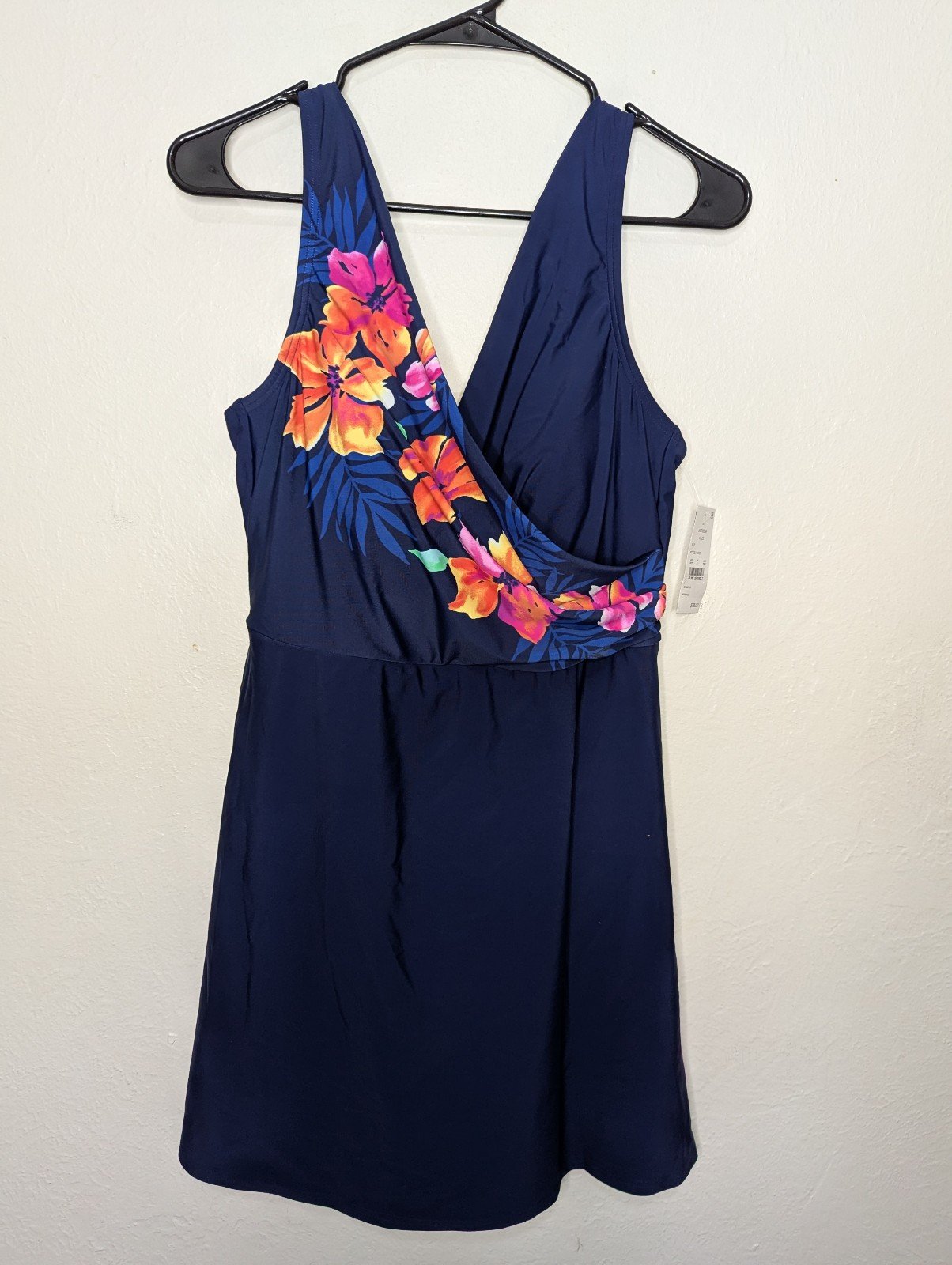 NWT Land's End Swimsuit Tummy Control Dress UPF 50 Women's Size M