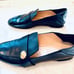 Stuart Weitzman Loafers Gold Accent Slip On Dress Shoes Flats Size 6