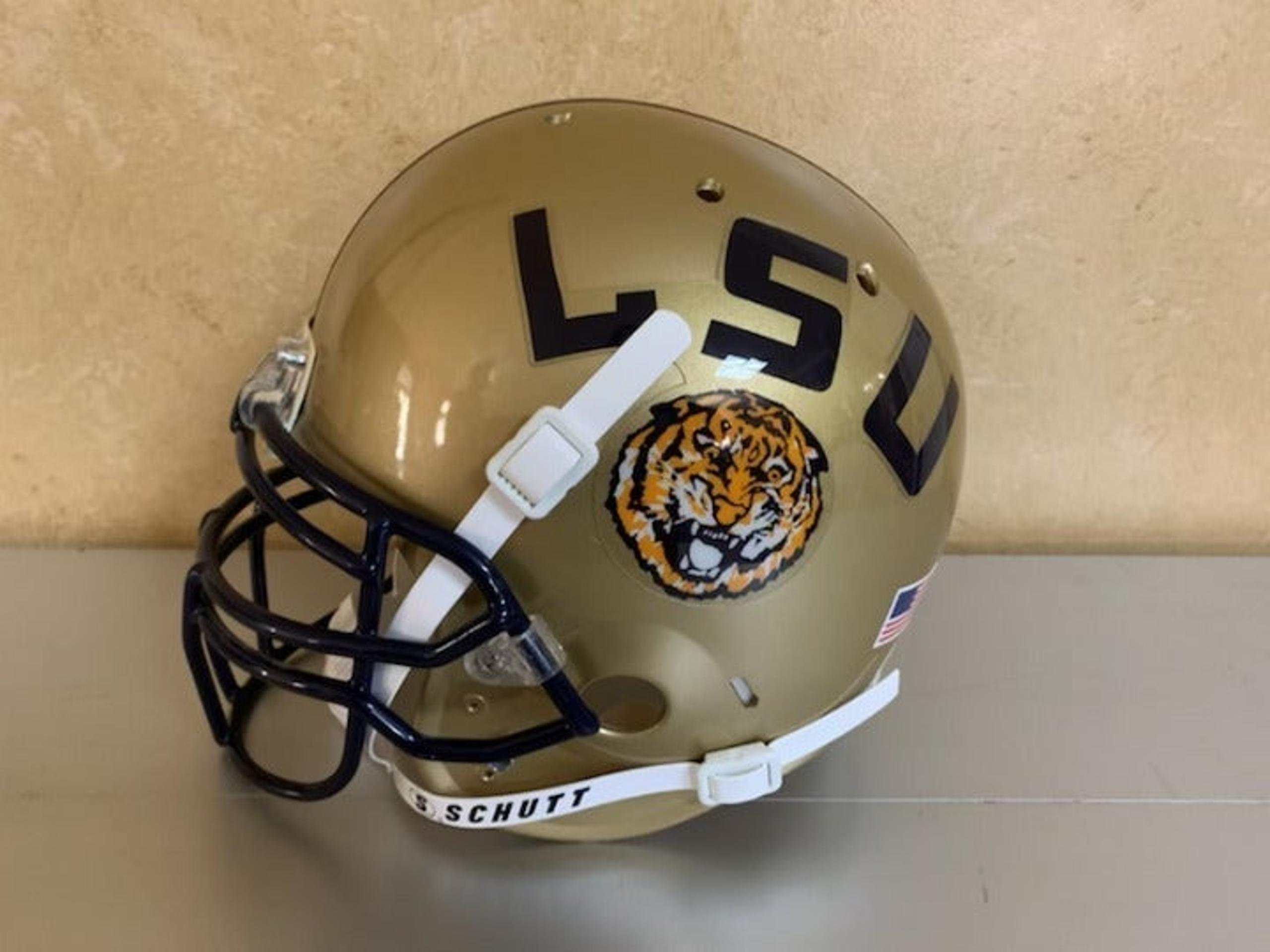 Football LSU Pro Combat Schutt full size authentic football helmet