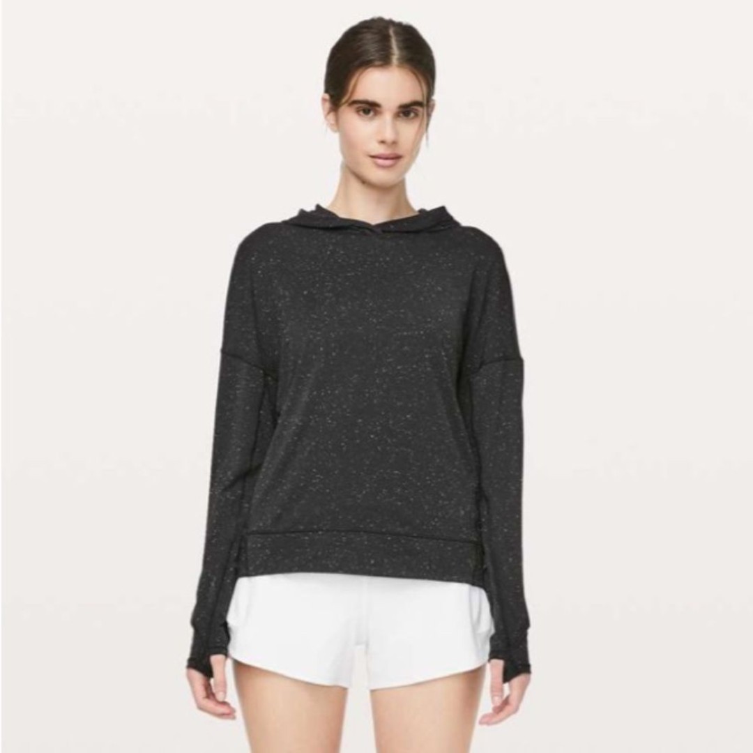 217 Lululemon Squad Goals Hoodie Sz 2 Black White
