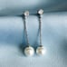 Sterling silver dangling earrings women
