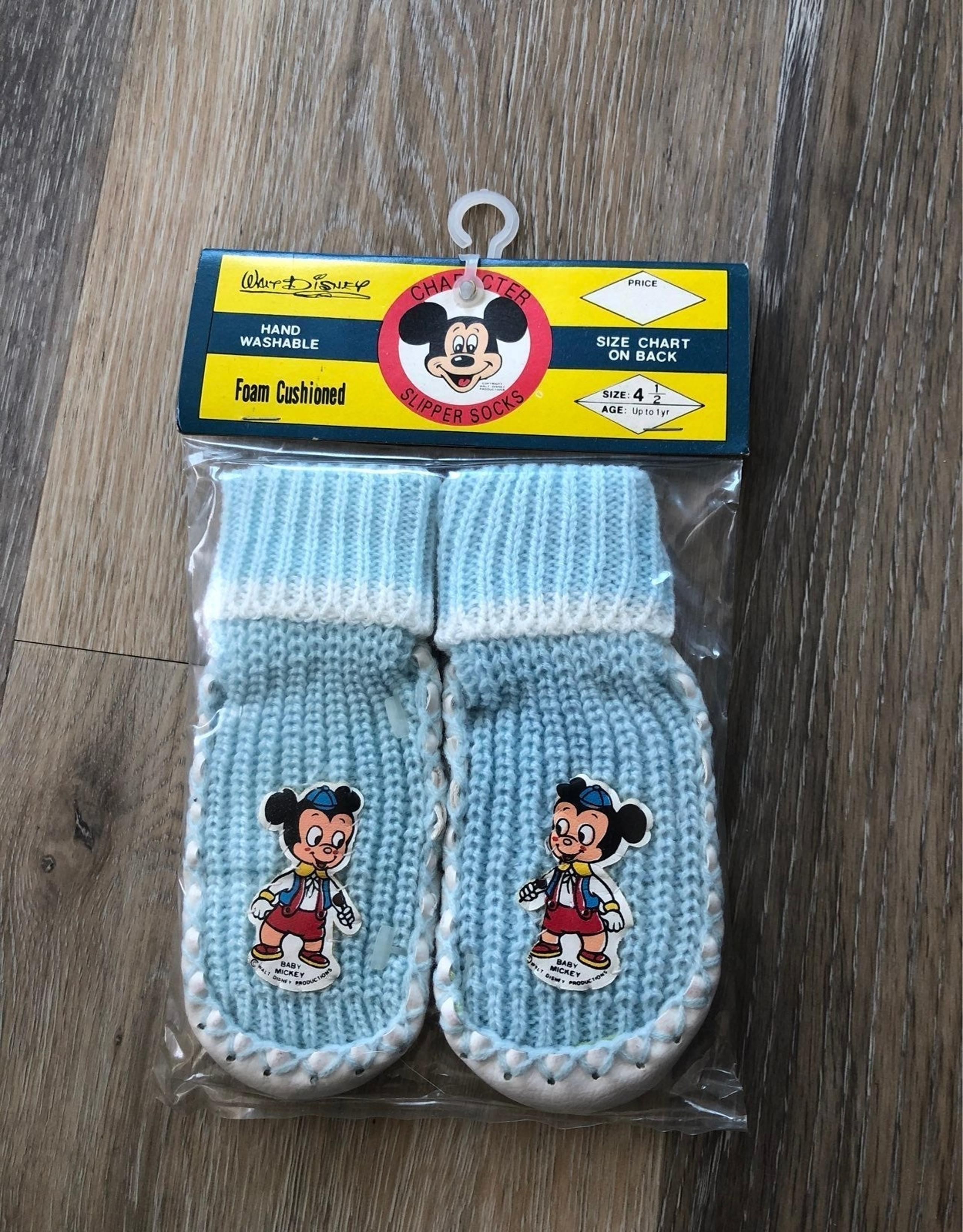 Vintage Disney Mickey Slipper Socks