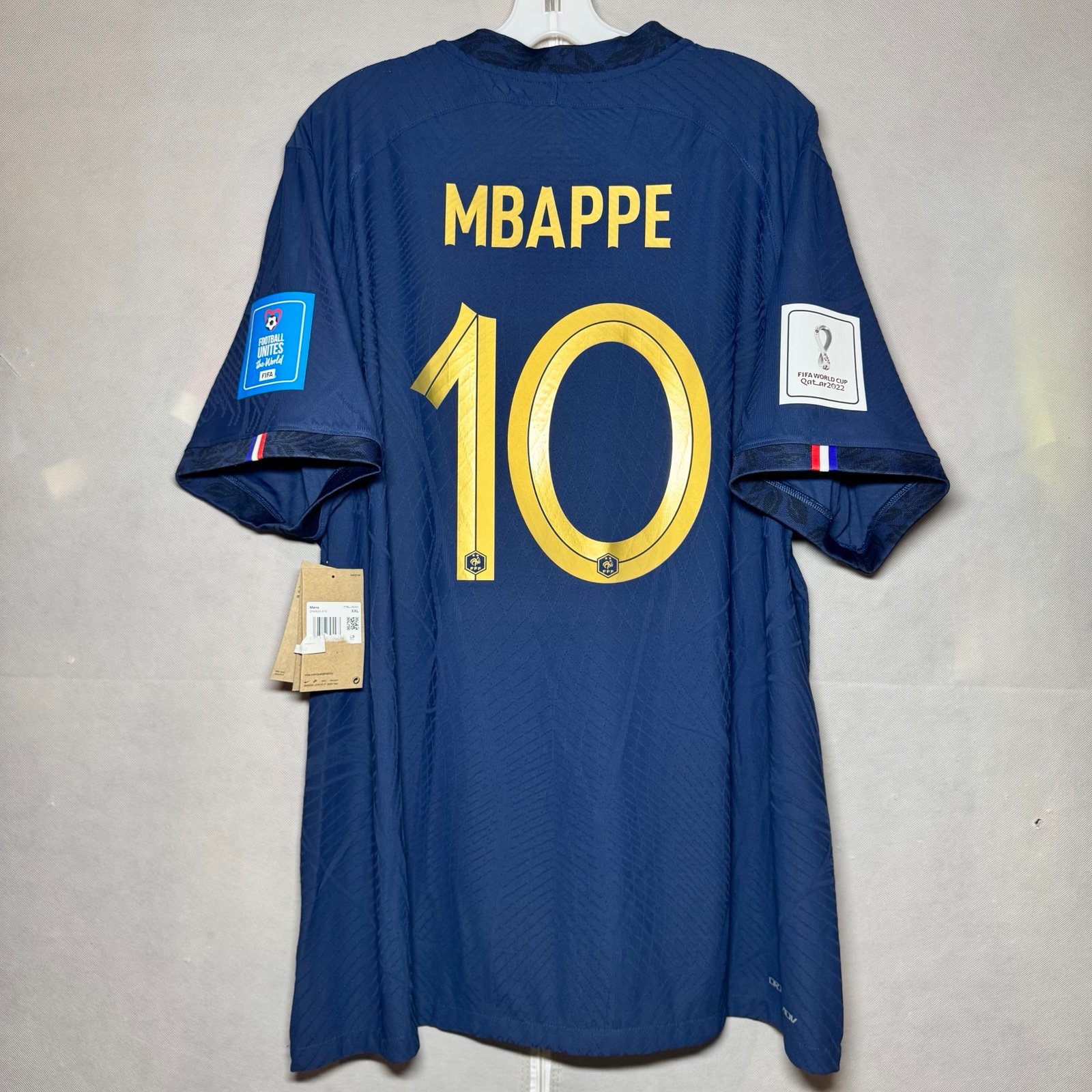 Mbappe France 2022/23 Nike Authentic Home Soccer Jersey NEW DN0625-410 Size XXL