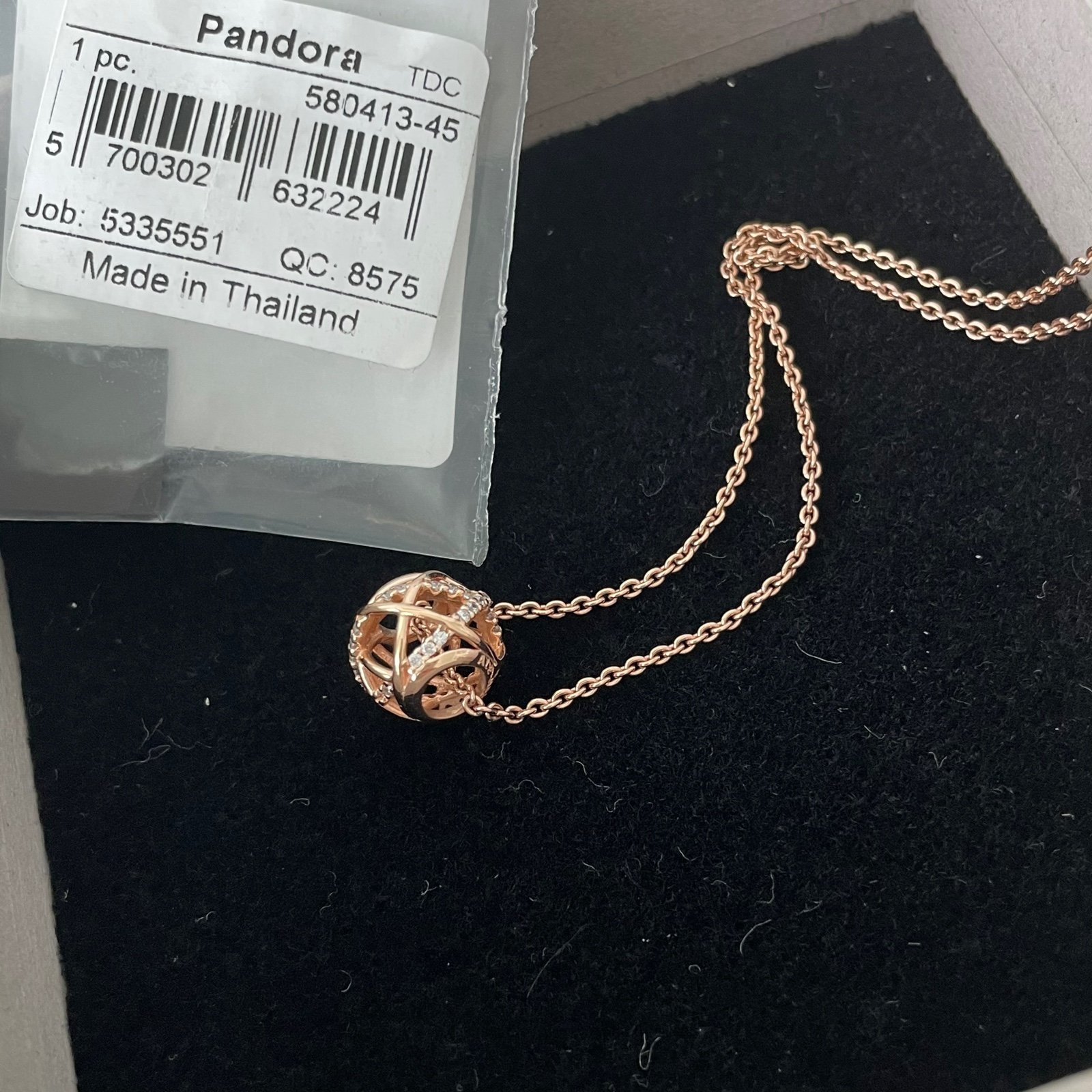 Pandora Sparkling & Polished Lines Necklace