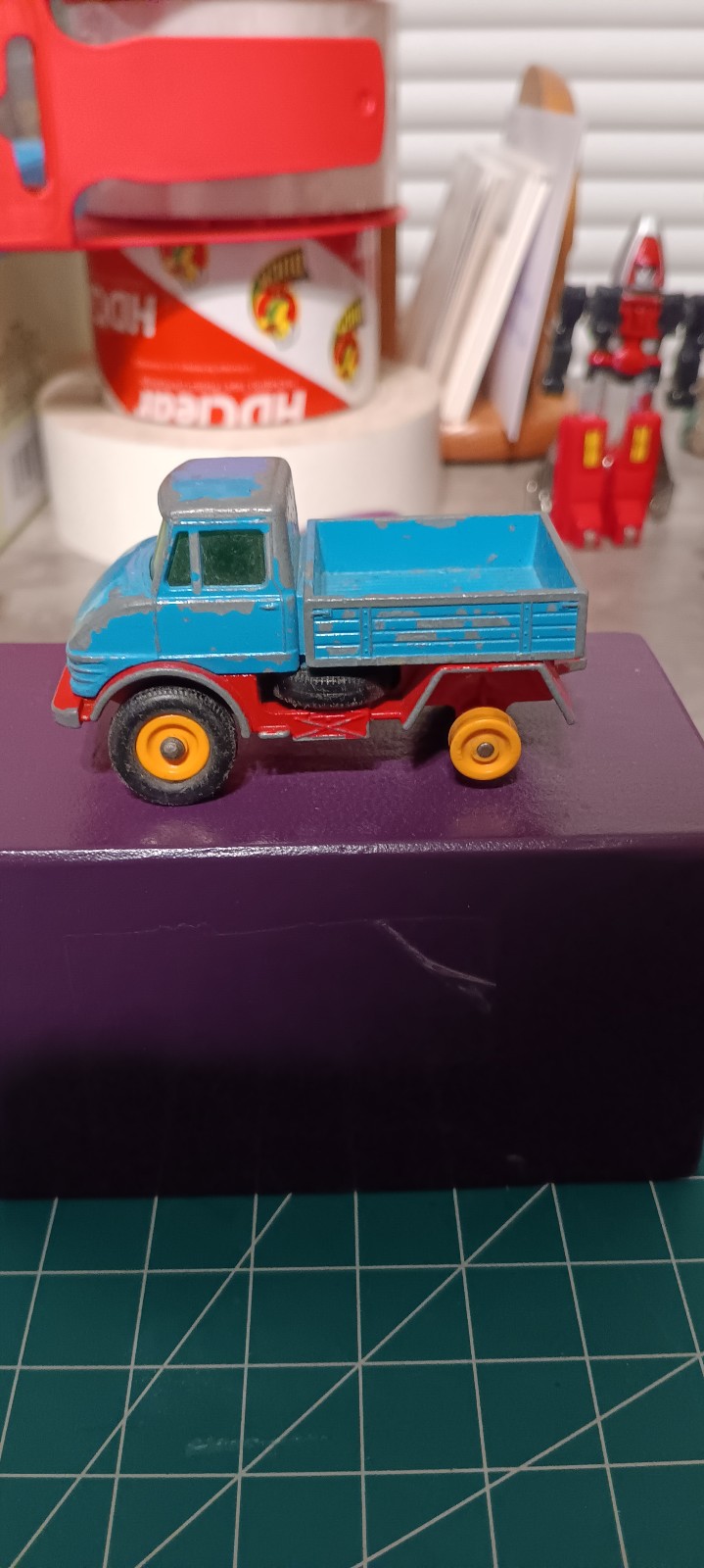 Matchbox Lesney No. 49 Mercedes-Benz Unimog truck from 1967.