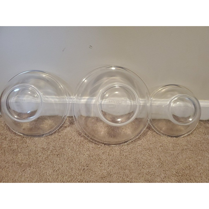 Vintage Pyrex Corningware 3 Piece Set - 2.5L, 1.5L, 1L Clear Color