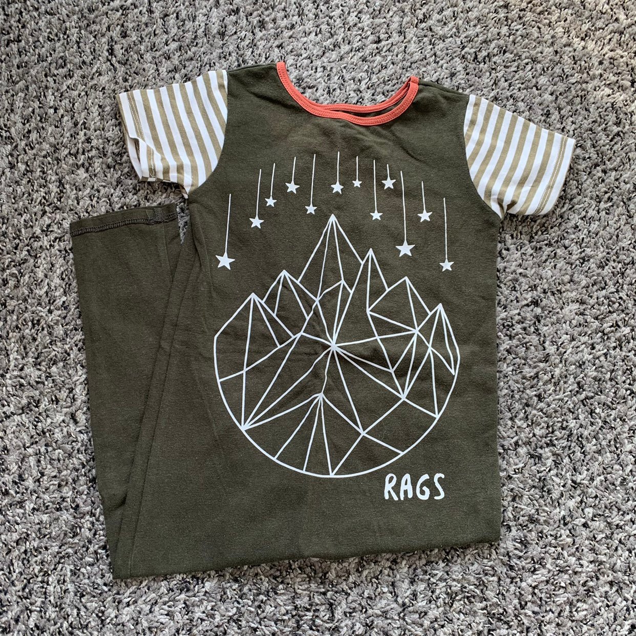 2t olive green geo rags rag romper boys girl clothes