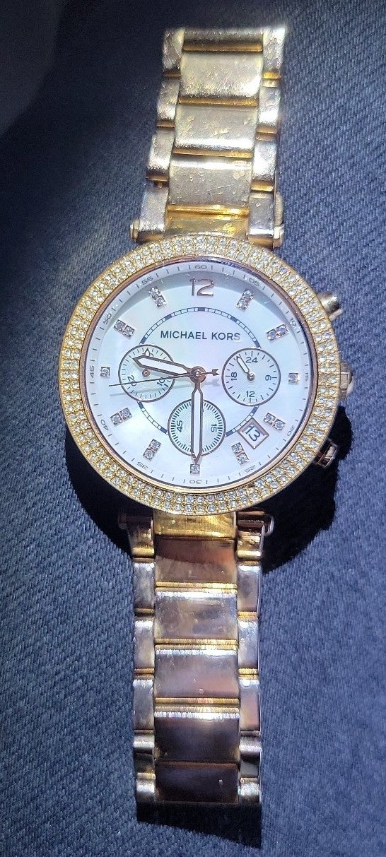 Michael Kors Mother of Pearl Rose Parker Womens Wrist Watch MK5491