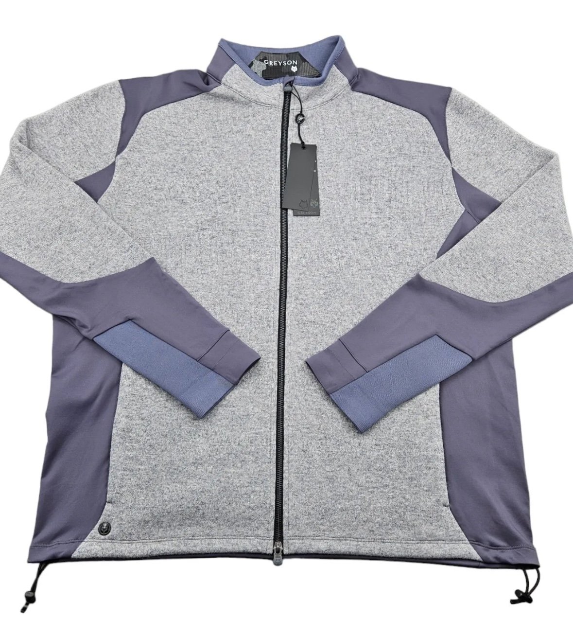 Greyson Jacket Mens Small Full Zip Printed Sequoia Jacket Golf Golfer Gray NWT