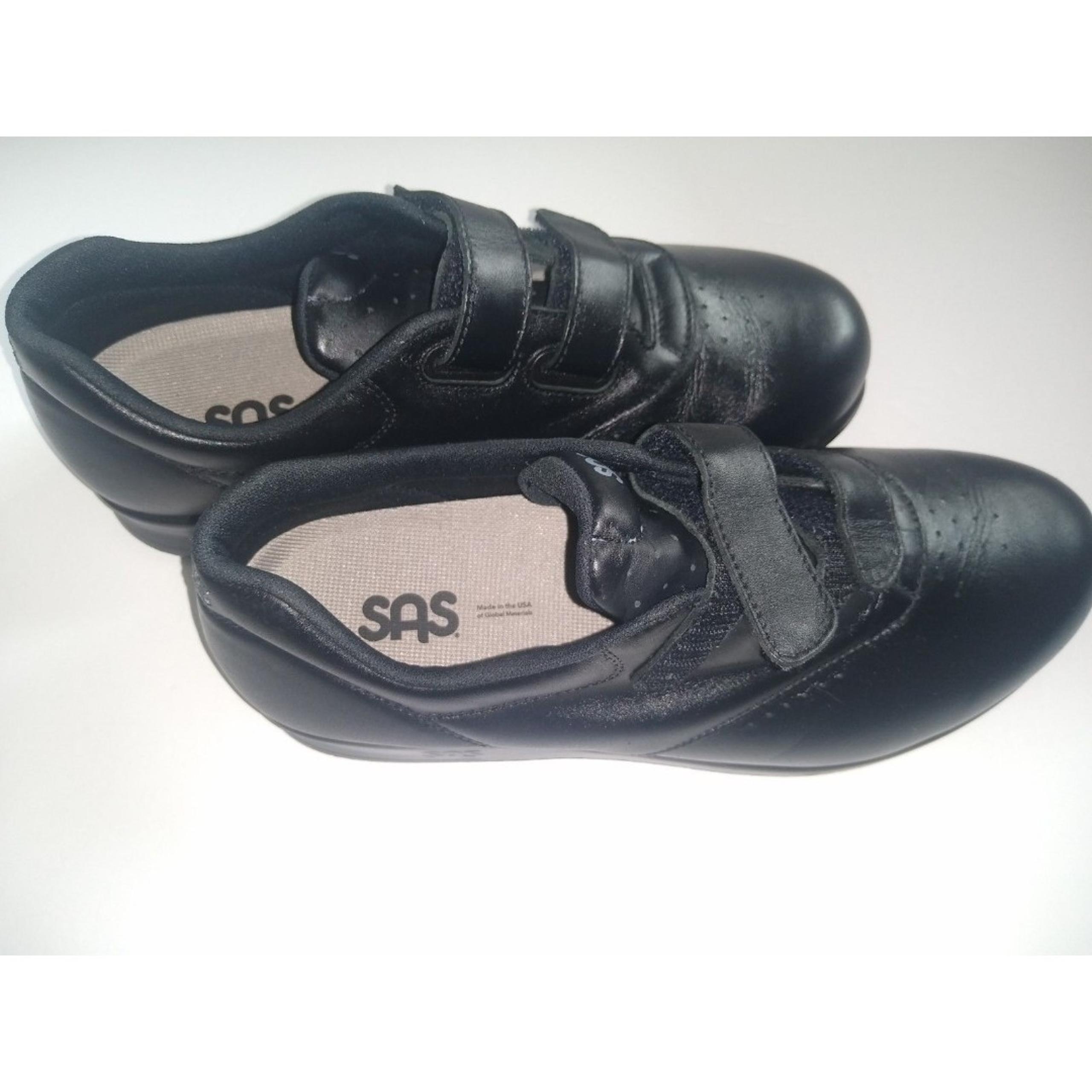 SAS Black Leather Comfort Walking Shoes Pre-owned 9W