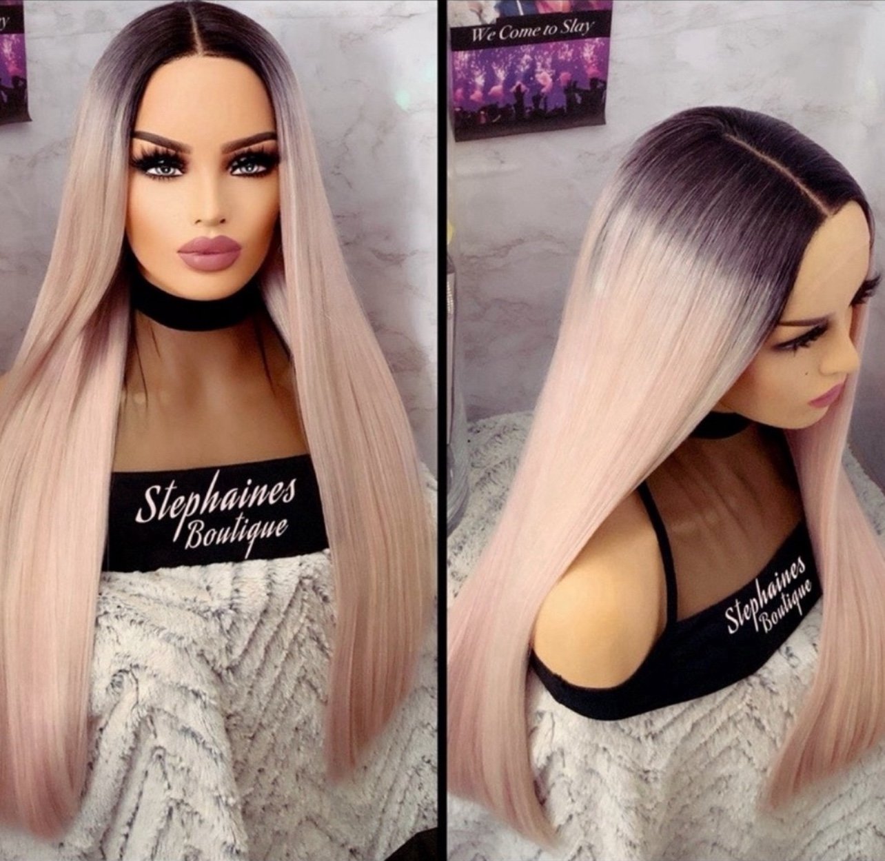 Human Hair Blended Lace Front Wig