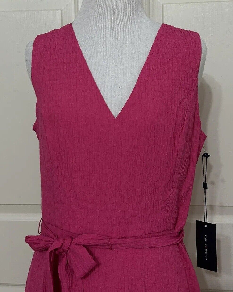 NWT Tommy Hilfiger size 2 fuschia pink sleeveless fit and flare dress 139