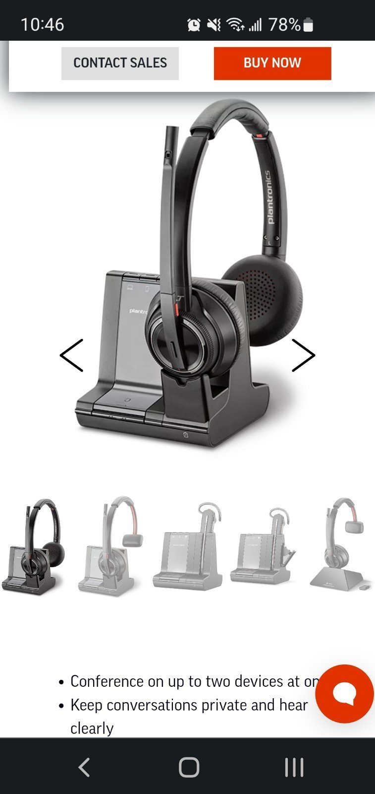 For Cgoss Plantronics - Savi 8220 Office Wireless DECT Headset (Poly)