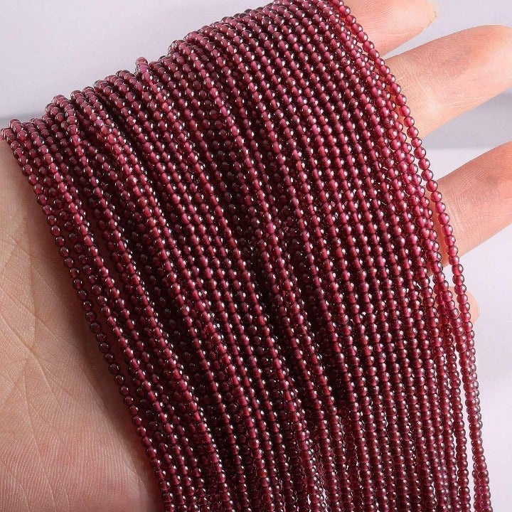 10 Strands Natural Garnet Gemstone Beads