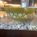 Vintage Pyrex green and white nesting bowls