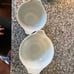 Vintage Pyrex green and white nesting bowls