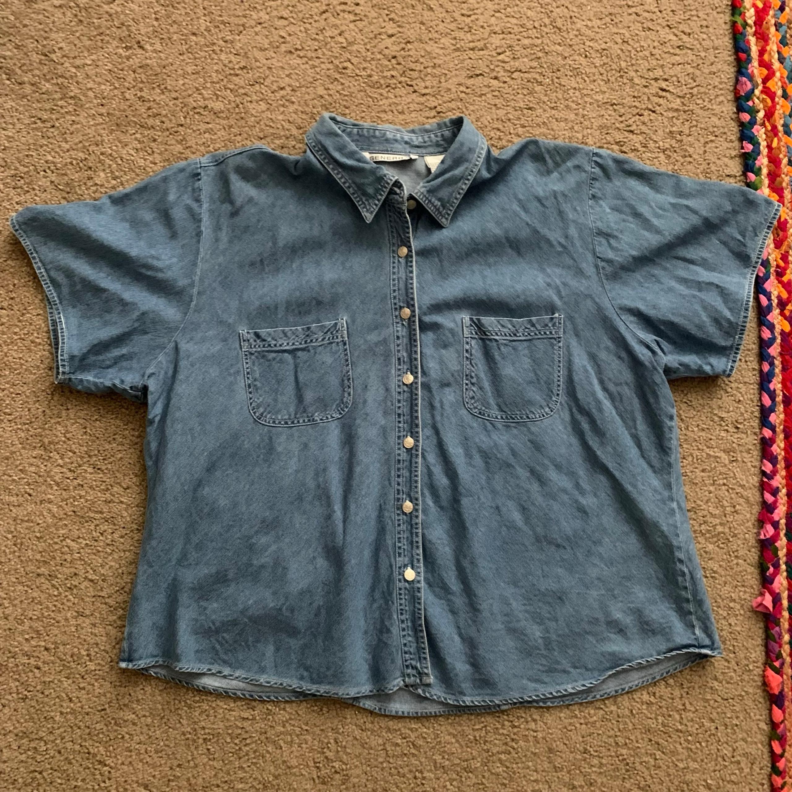 Vintage Denim Button Down Shirt