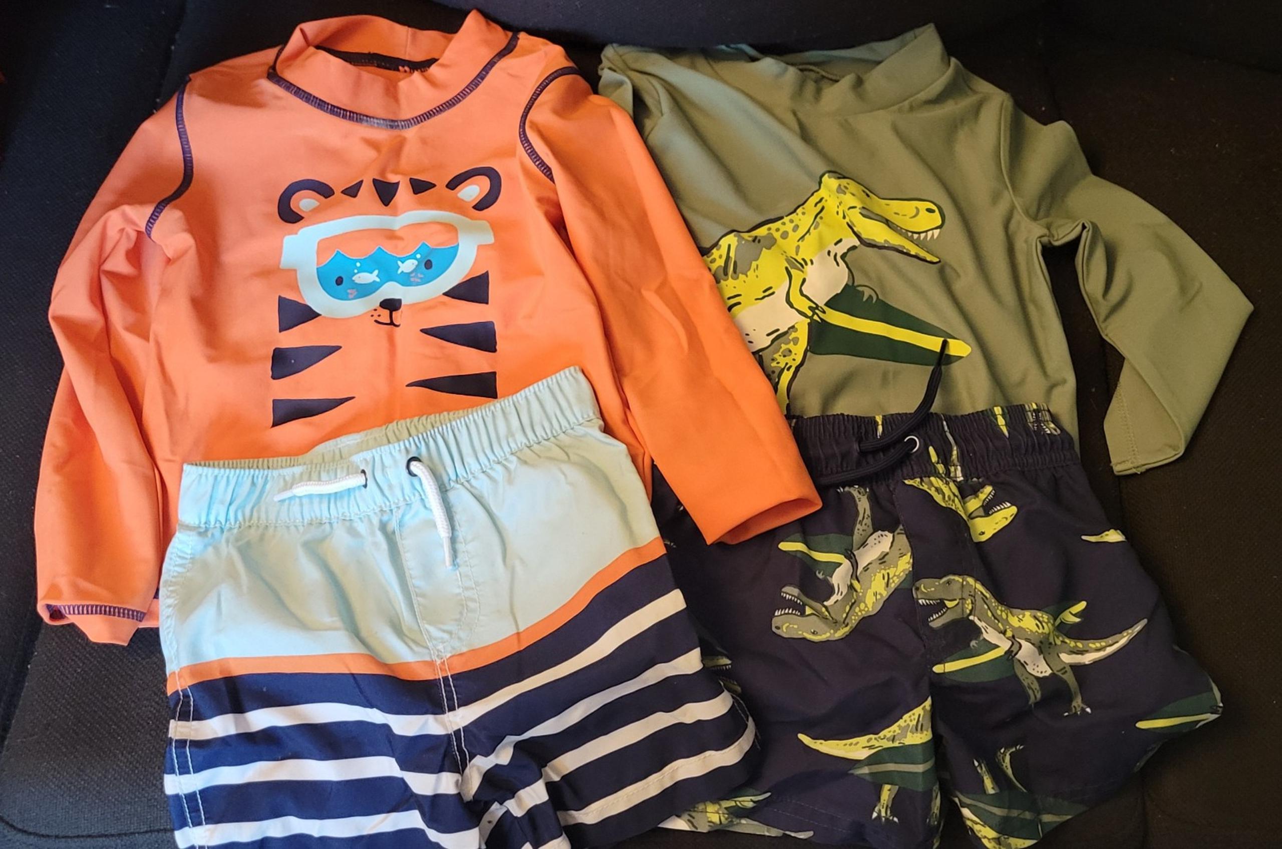 Toddler boys swim trunks and tops 2T