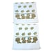 VTG Boho Yellow Blue White Floral Bath Towel Set 22 X 39 Leshner Fringe Brown