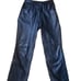 Vintage 90s Women's Bermans High Rise Black Minimalist Leather Pants Size 8