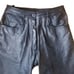 Vintage 90s Women's Bermans High Rise Black Minimalist Leather Pants Size 8