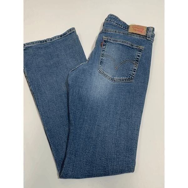 Levi Strauss Co Womens Denim Jeans Flare Wide Leg Blue Wash Size 11 L