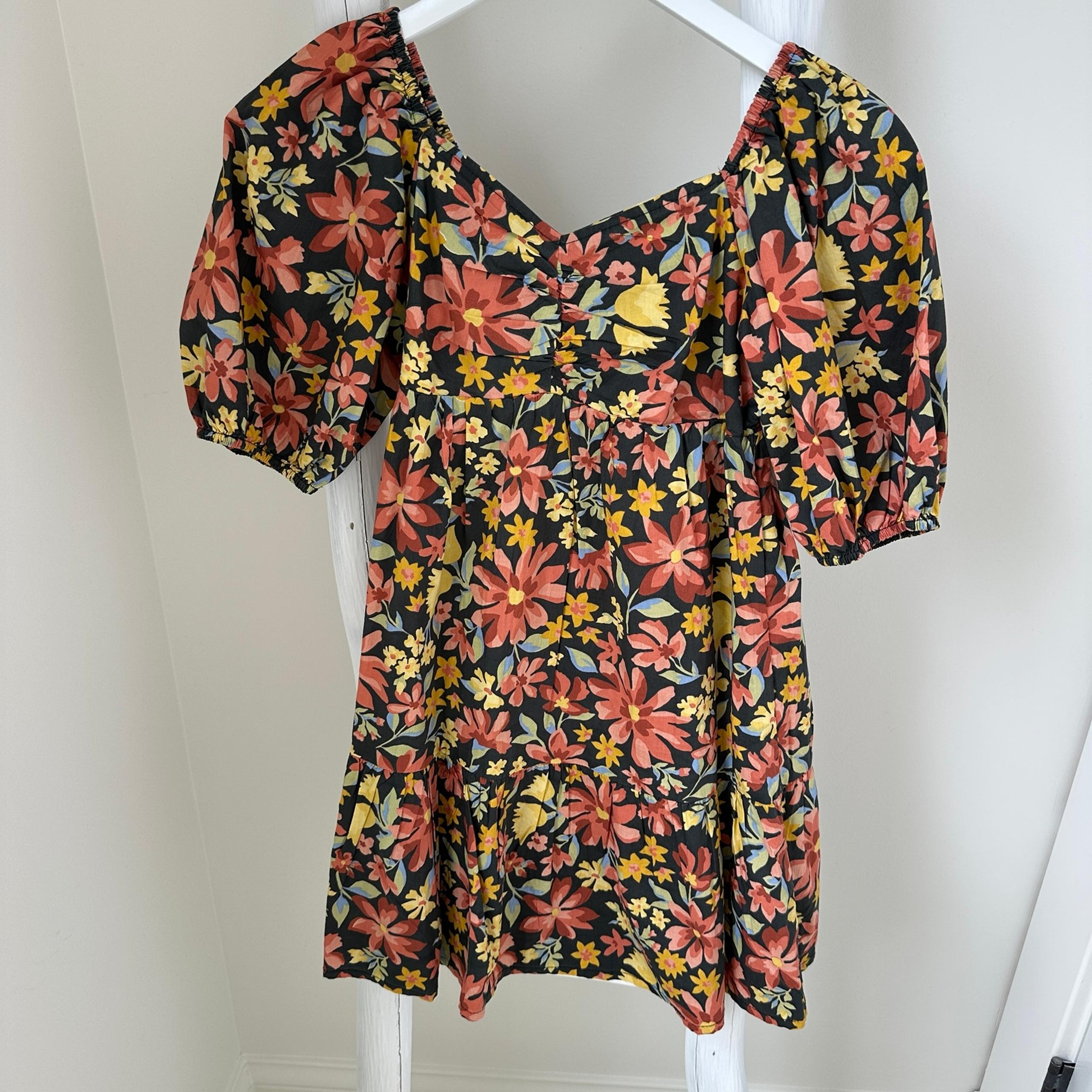 Billabong Be Mine Babydoll Floral Mini Dress Size Small