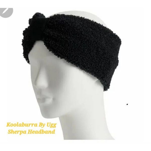 Koolaburra Ugg Sherpa Bow Headband Black-New