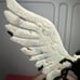 Caribbean Calcite Unicorn Pegasus Wing Crystal Stone Carving Stand Set