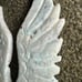 Caribbean Calcite Unicorn Pegasus Wing Crystal Stone Carving Stand Set