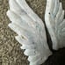 Caribbean Calcite Unicorn Pegasus Wing Crystal Stone Carving Stand Set