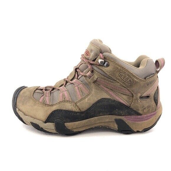 Keen Voyageur Mid Hiking Boots Womens Size 7.5 EUR 38 Shitake Geranium Outdoor