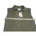 Pink Rose Green Bay Leaf V Neck Crop Sweater Vest Small NWT