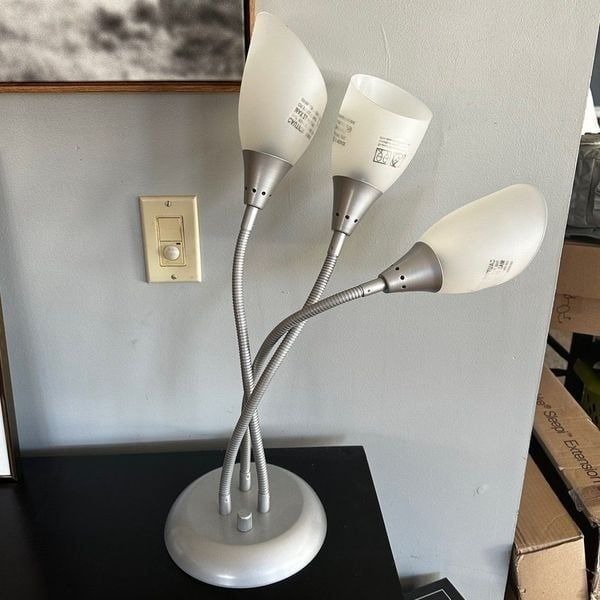 Vintage Medusa goose neck table lamp