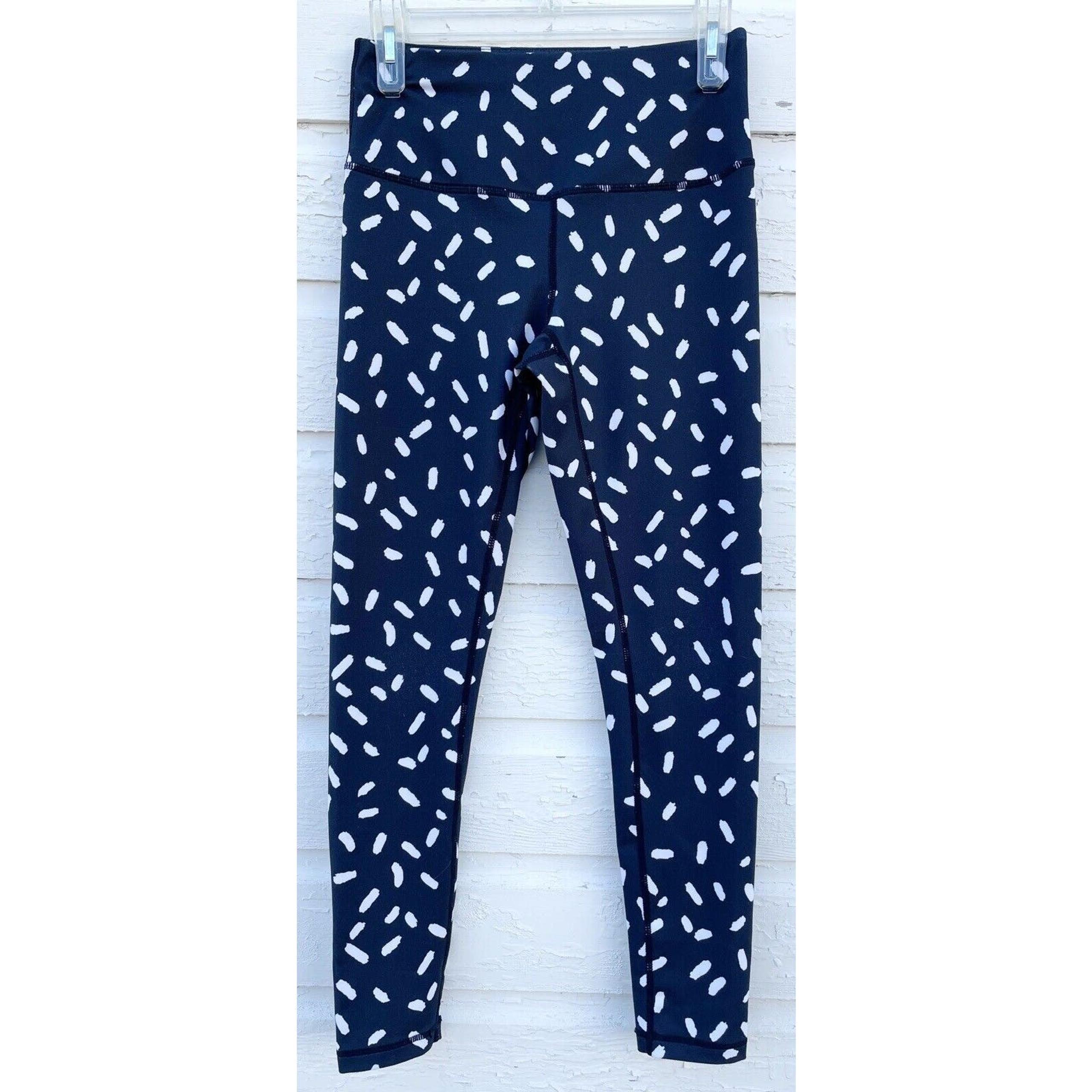 Nordstrom Leggings by Cristina Martinez Navy Blue Polka Dot Lounge Women's Sz S